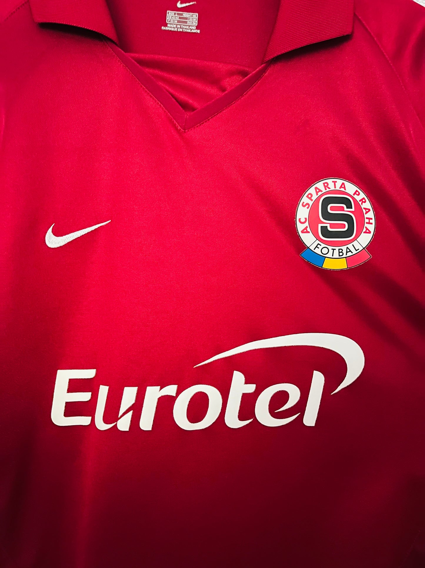Sparta Prague home football shirt 2003/05 Poborsky Large