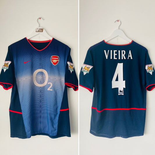 Arsenal away football shirt 2002/03 Vieira Medium