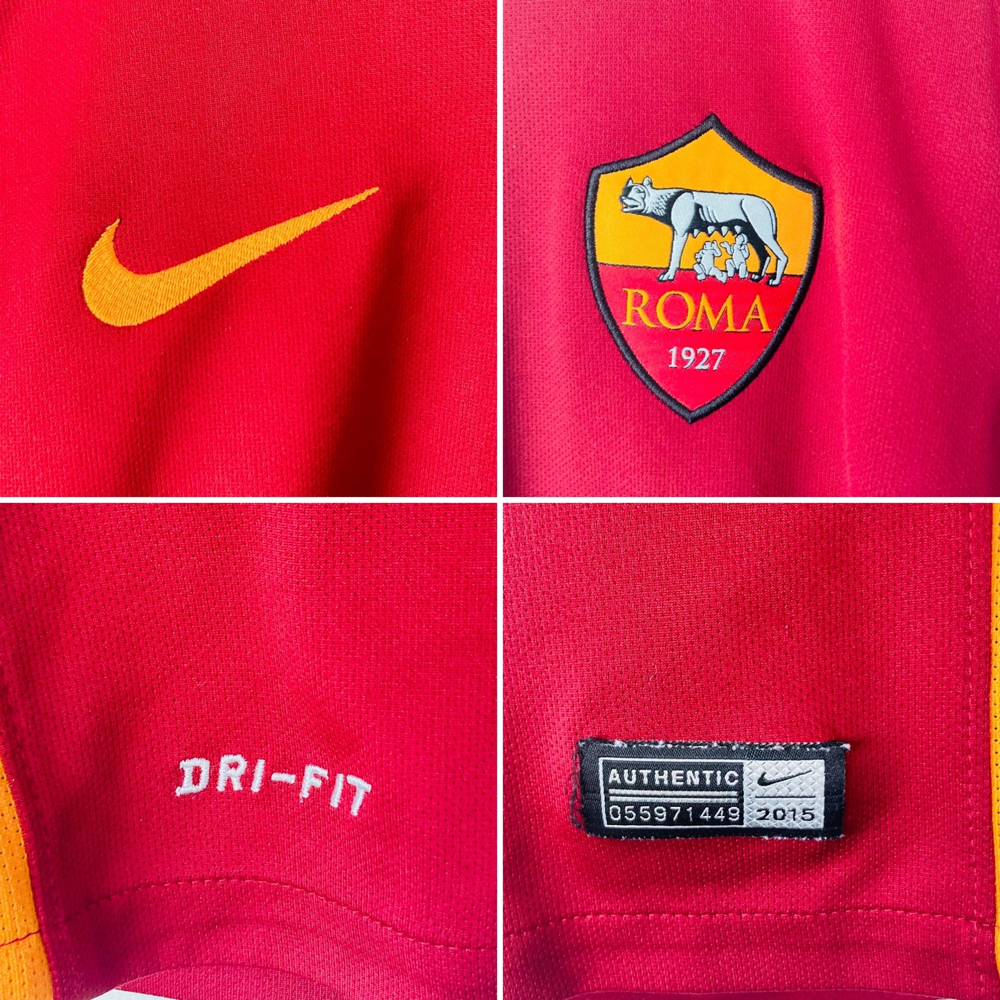 Roma home football shirt
2015/16 De Rossi Medium