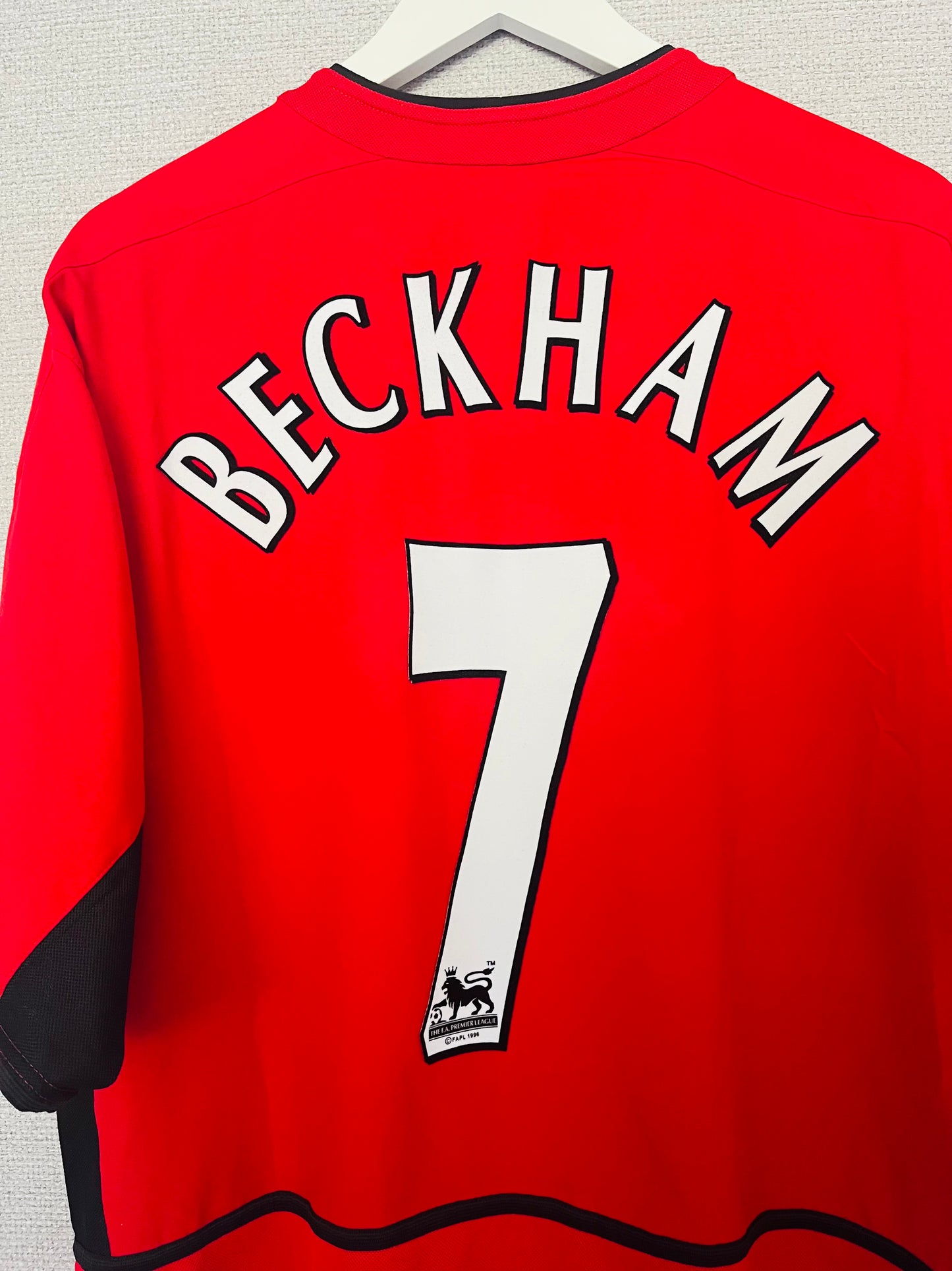 Manchester United home football shirt 2002/03 Beckham XL