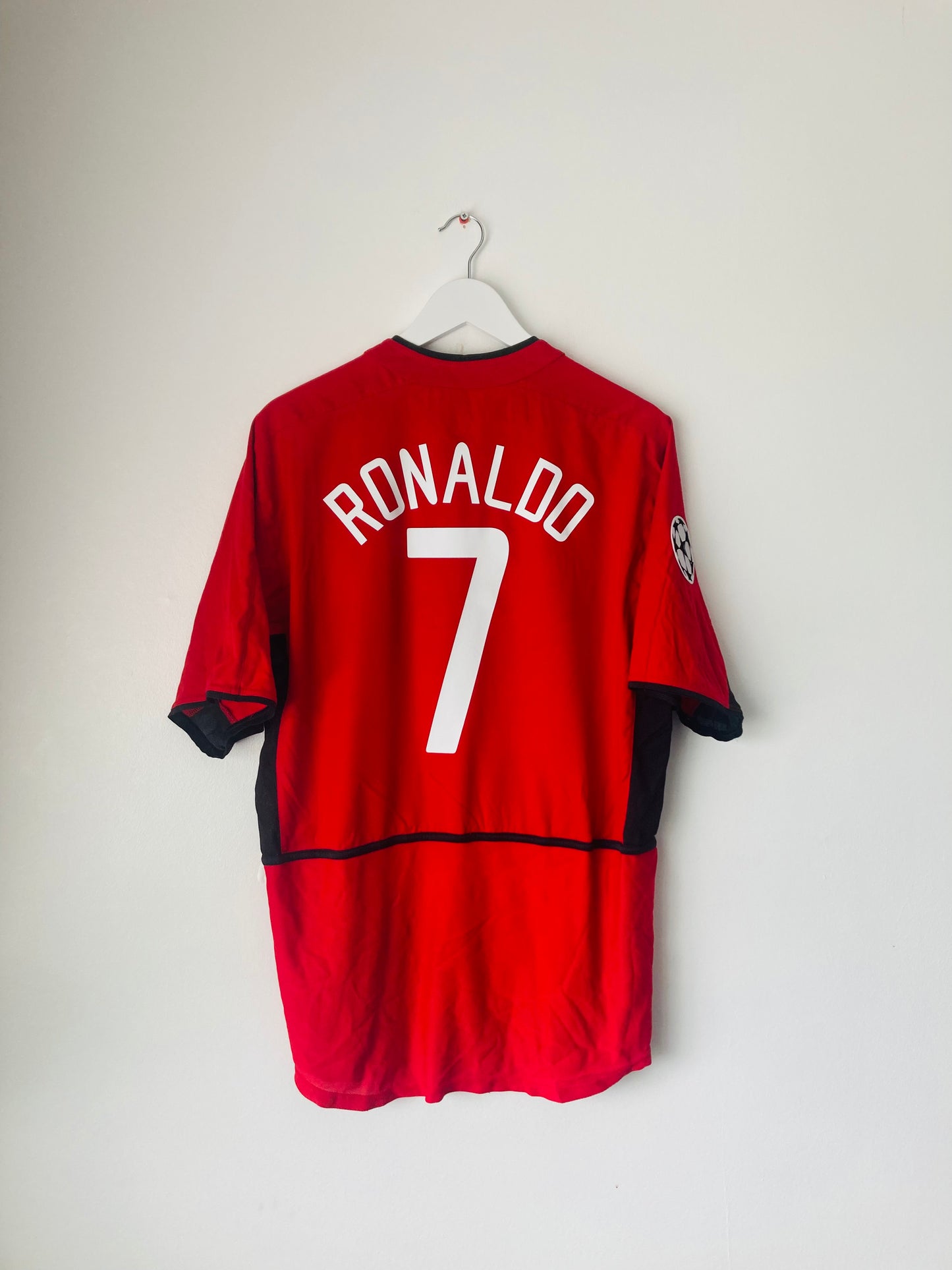 Manchester United home football shirt 2003/04 CR7 Large
