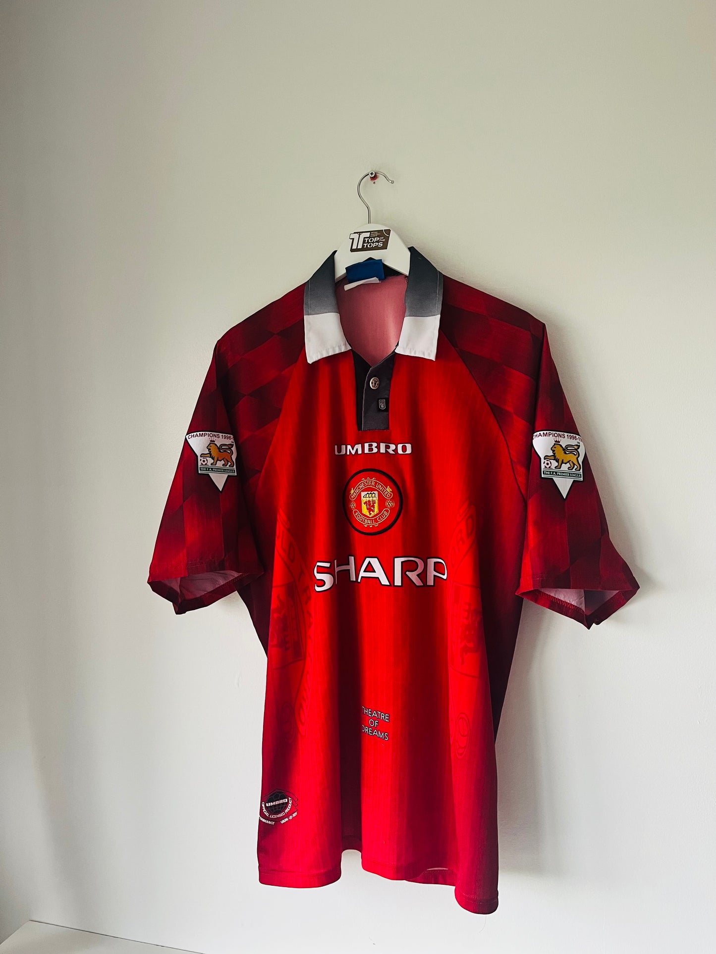 Manchester United home football shirt 1997/98 Irwin XXL