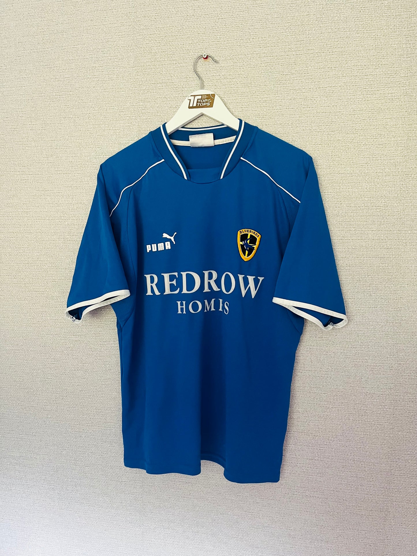 Cardiff City home football shirt 2003/04 Earnshaw Medium