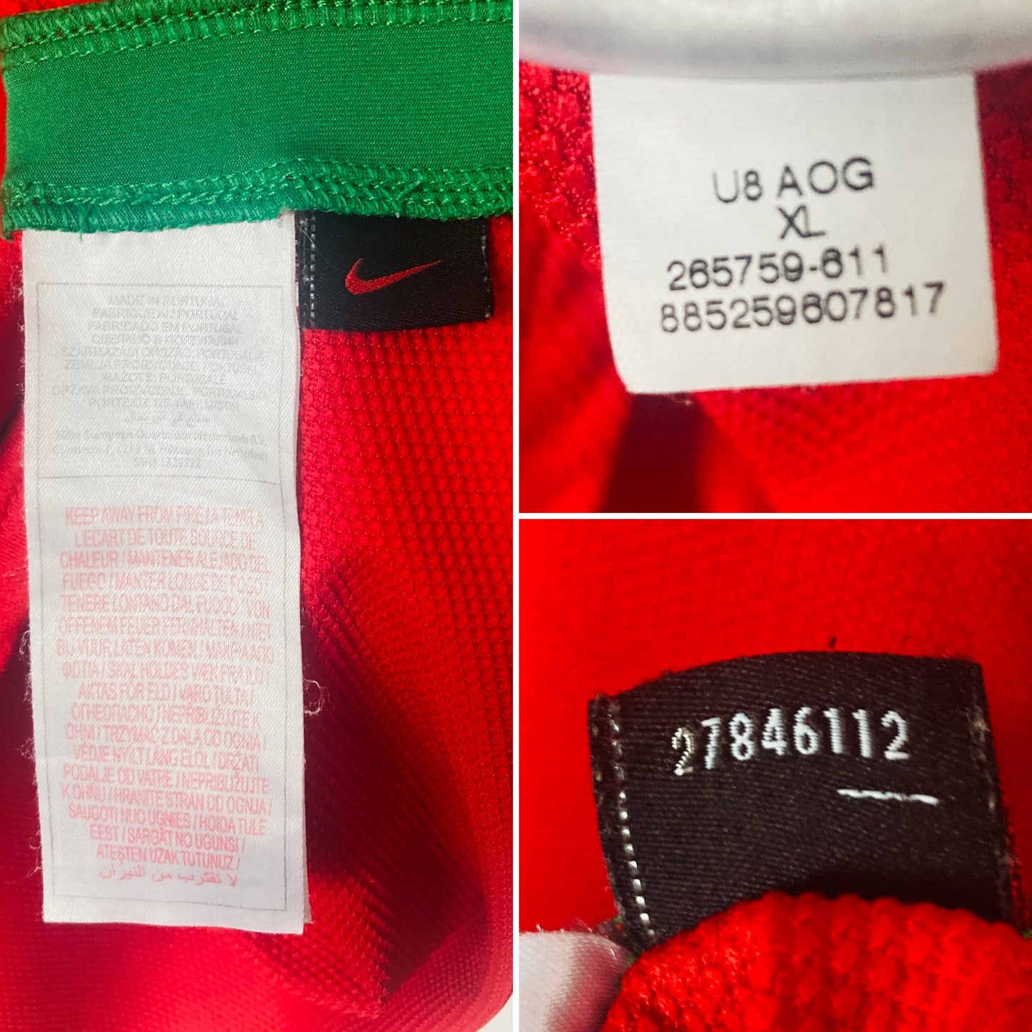 Portugal home football shirt Euro 2008 CR7 XL