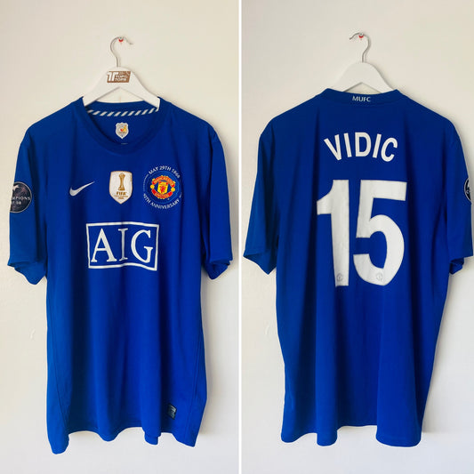 Manchester United third football shirt 2008/09 Vidic XXL