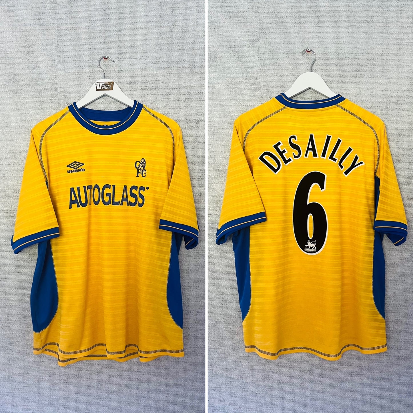 Chelsea away football shirt 2000/02 Desailly XXL