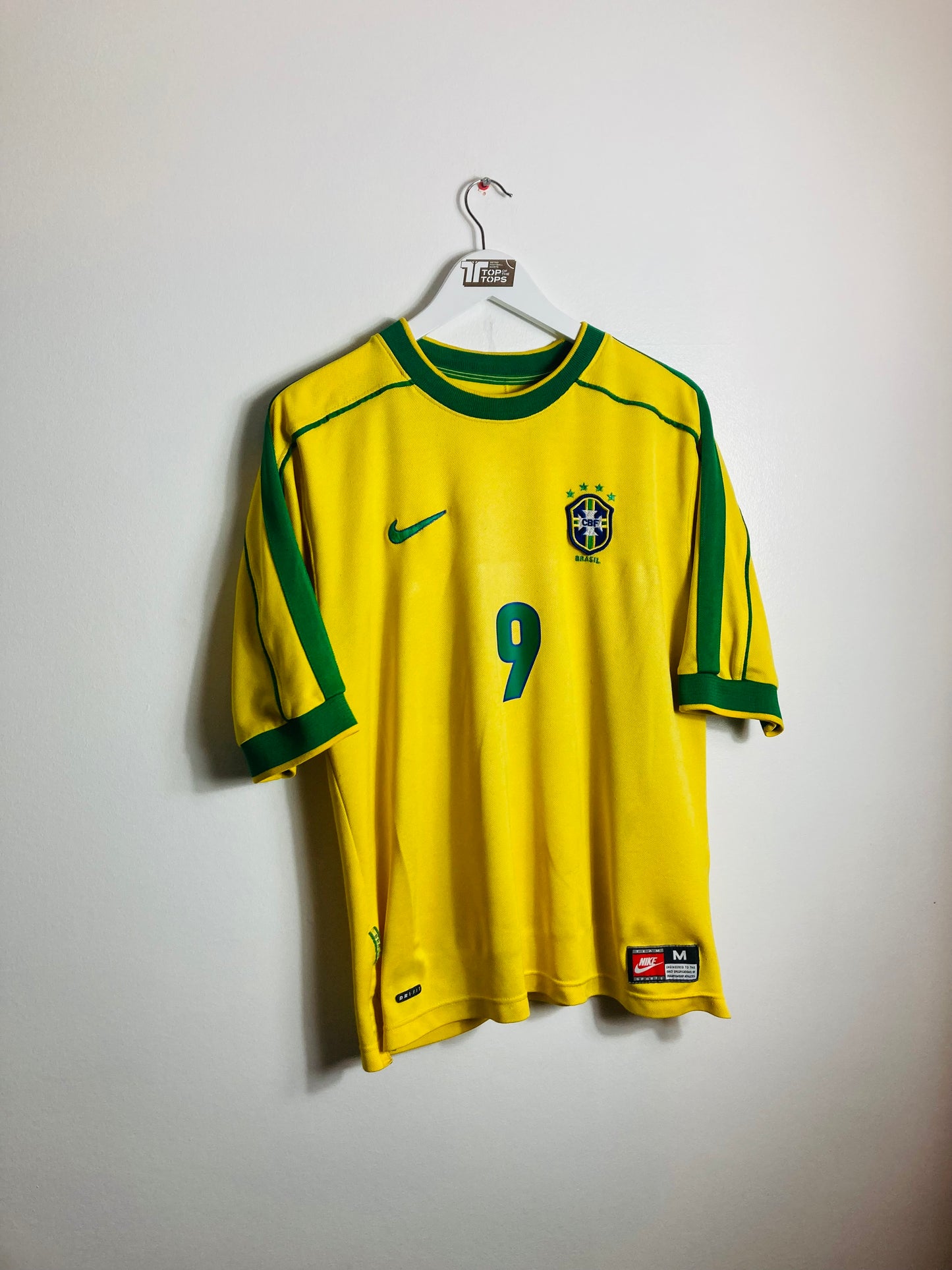 Brazil home football shirt R9 W/C 98 medium