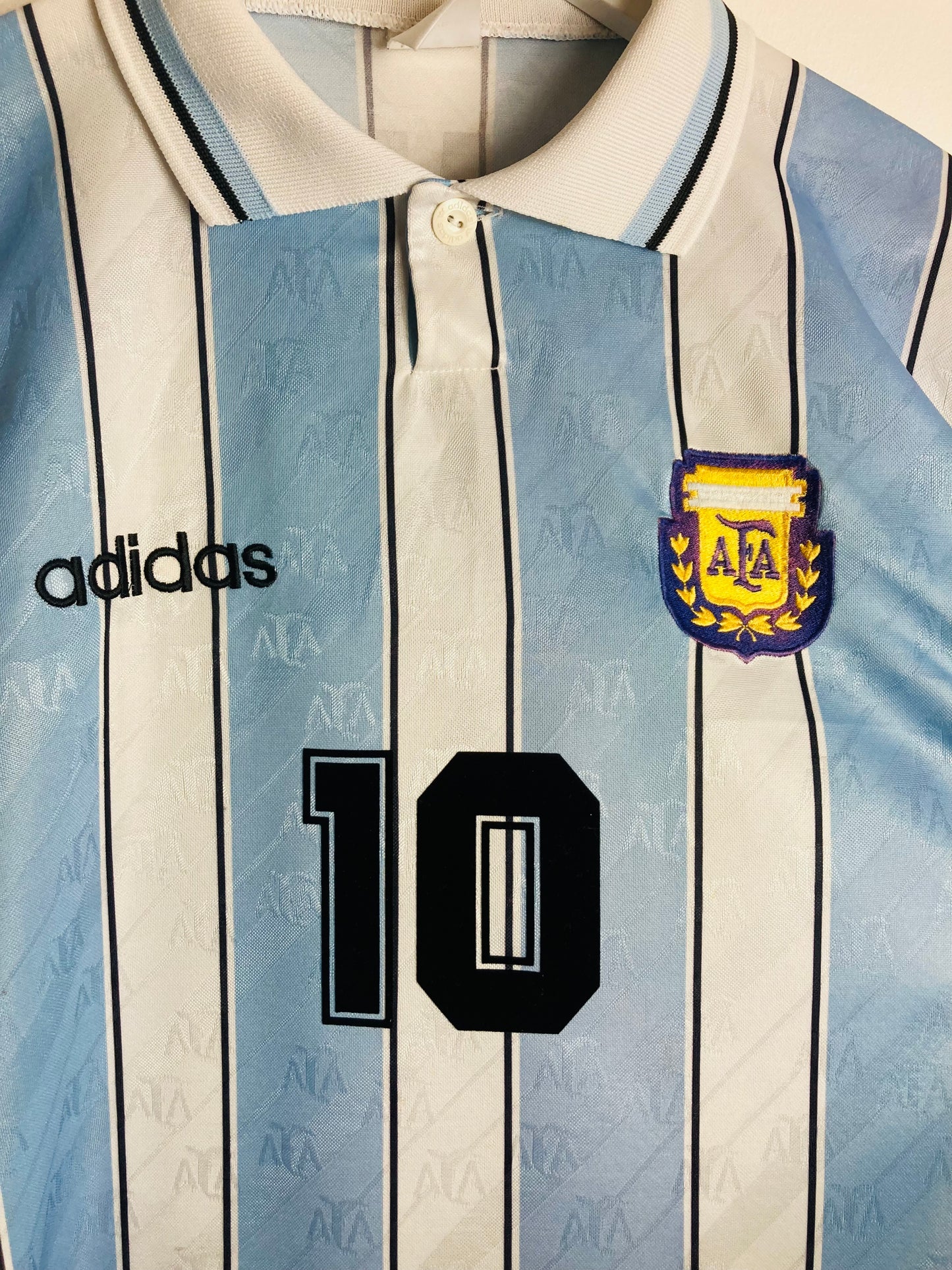 Argentina home football shirt 1994 banned shirt Maradona