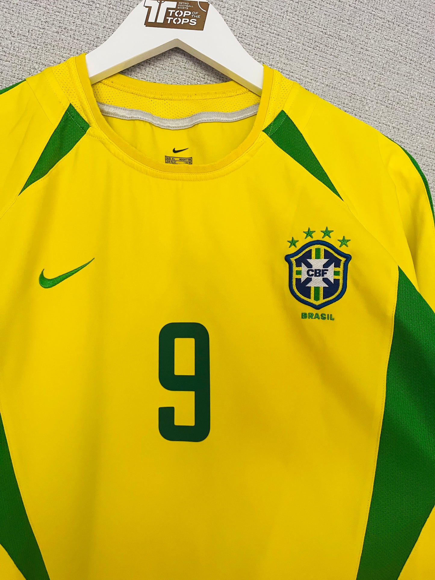 Brazil home football shirt            W/C 2002 R9 XL