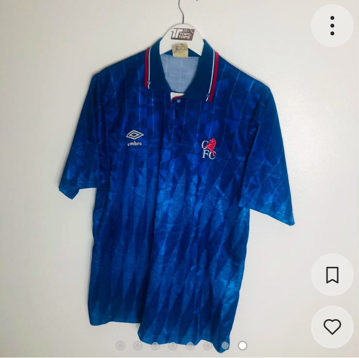 Chelsea home football shirt 1989 medium 38/40”