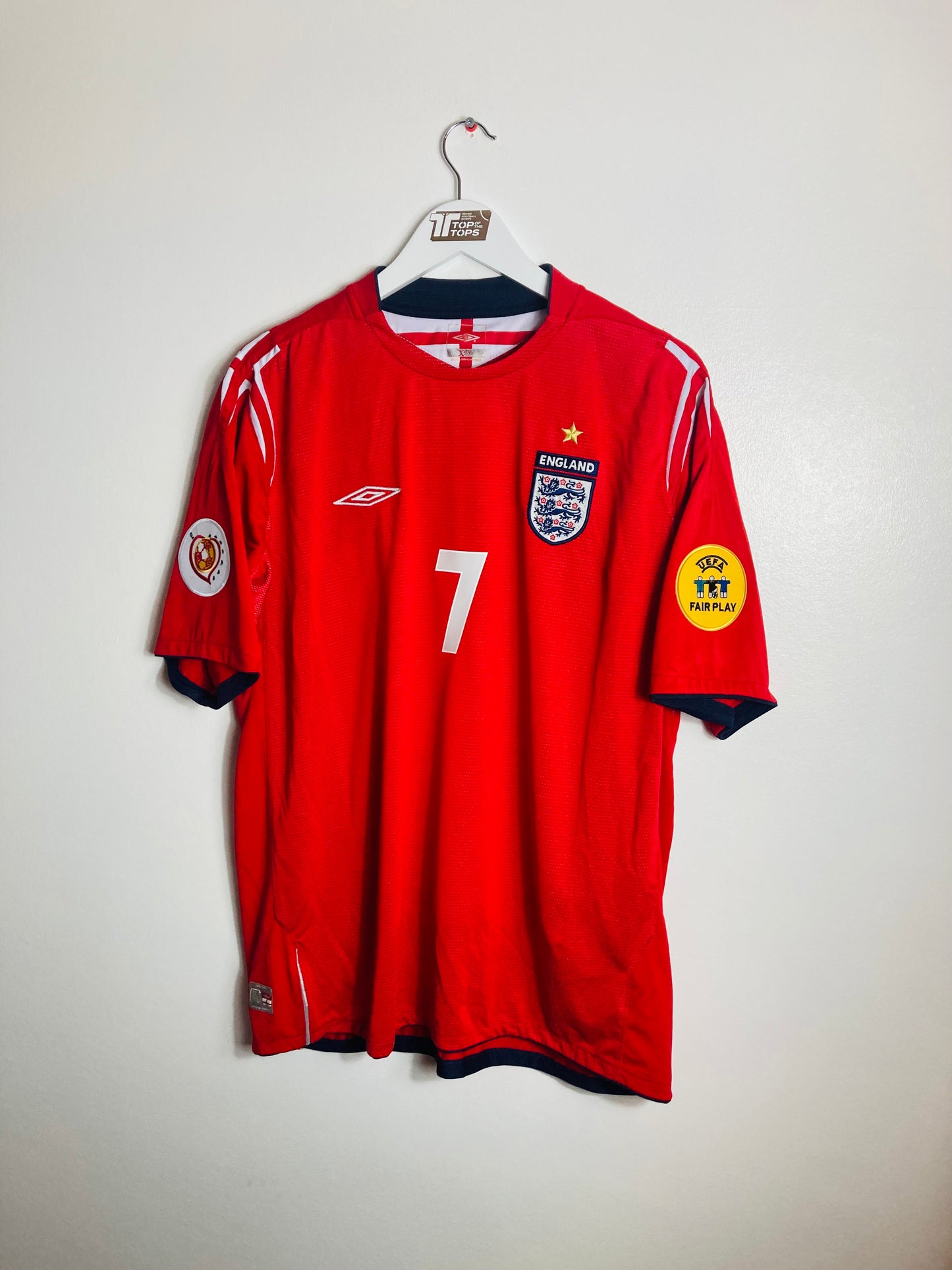 England away football shirt Euro 2004 Beckham XL