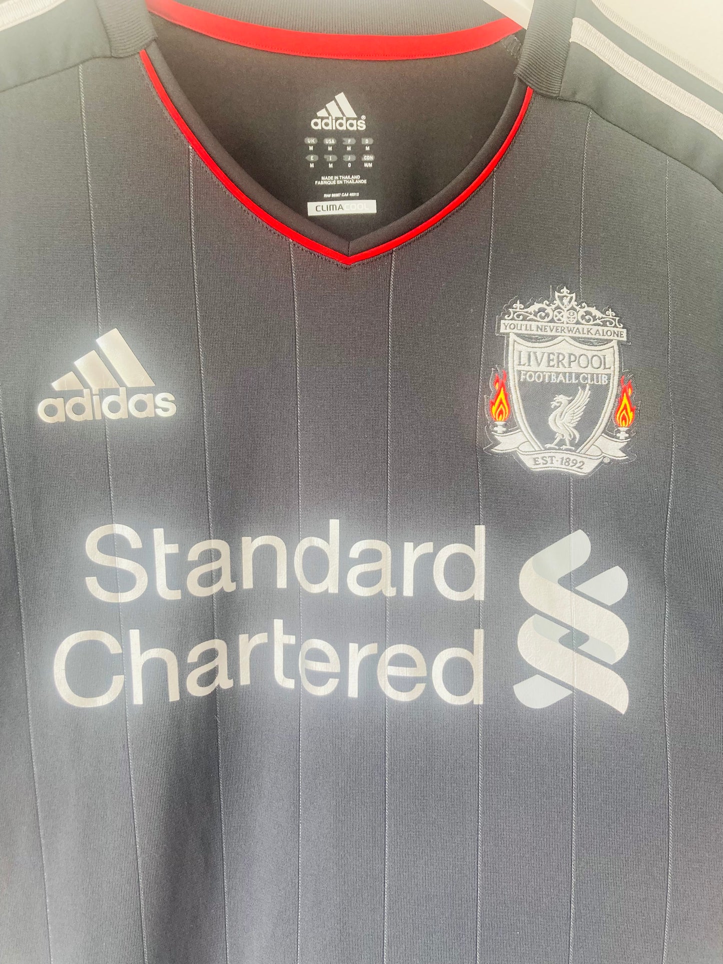 Liverpool away football shirt 2011/12 Suarez Medium