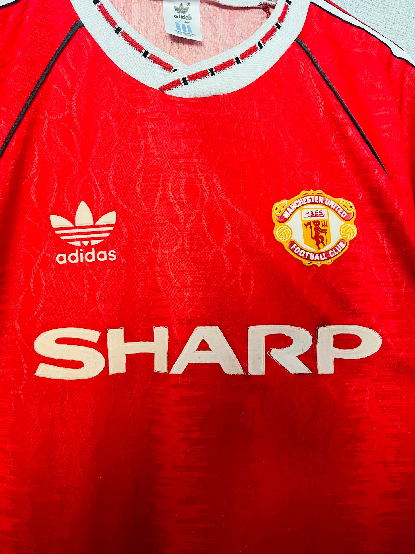 Manchester United home football shirt 1990/92 Large