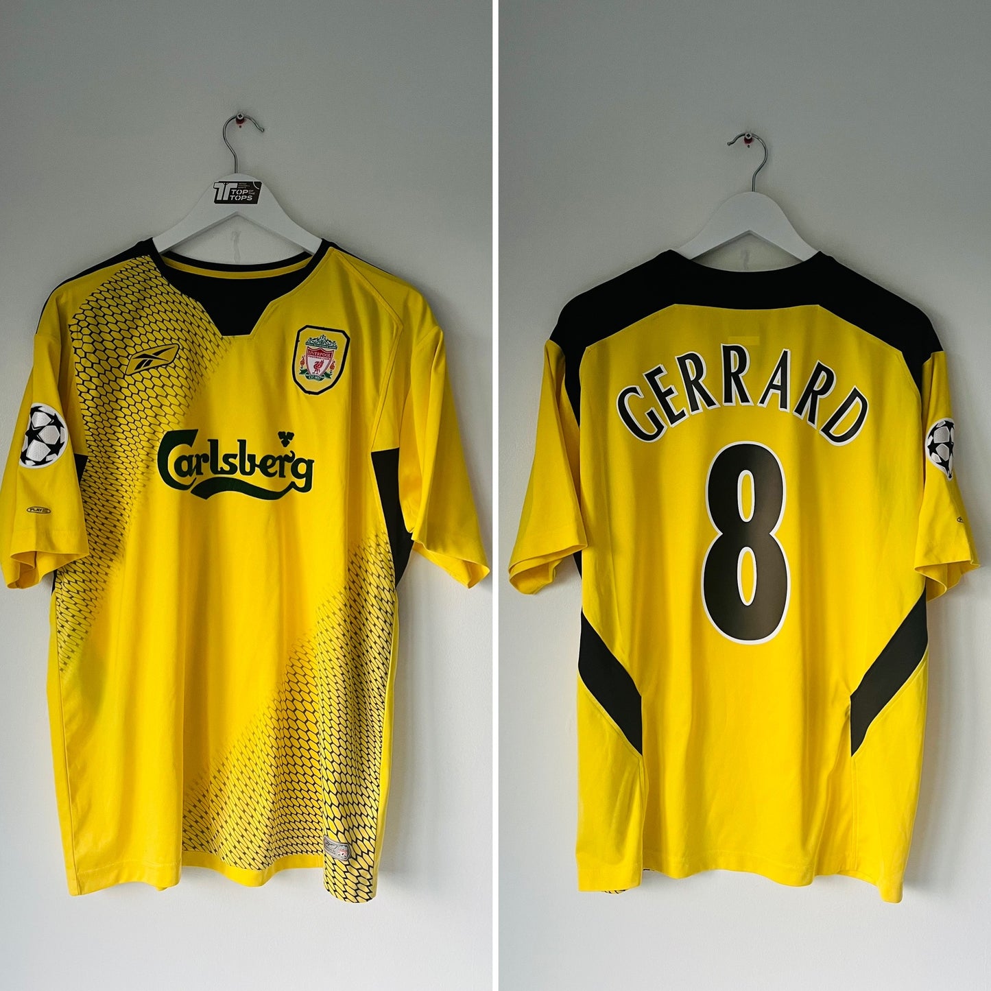 Liverpool away football shirt 2004/05 Gerrard Large