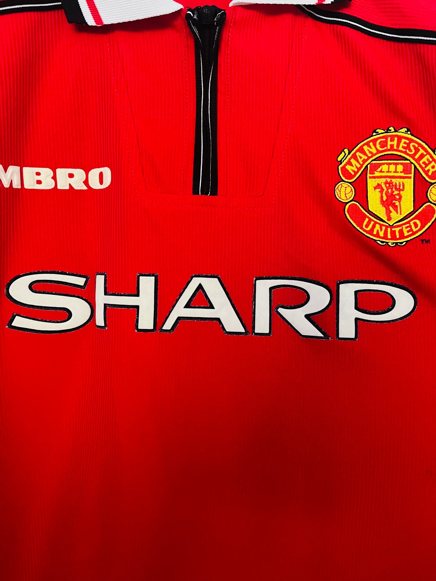 Manchester United home football shirt 1998/2000 Beckham Medium