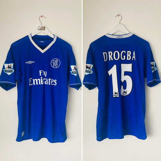 Chelsea home football shirt 2003/05 Drogba Large