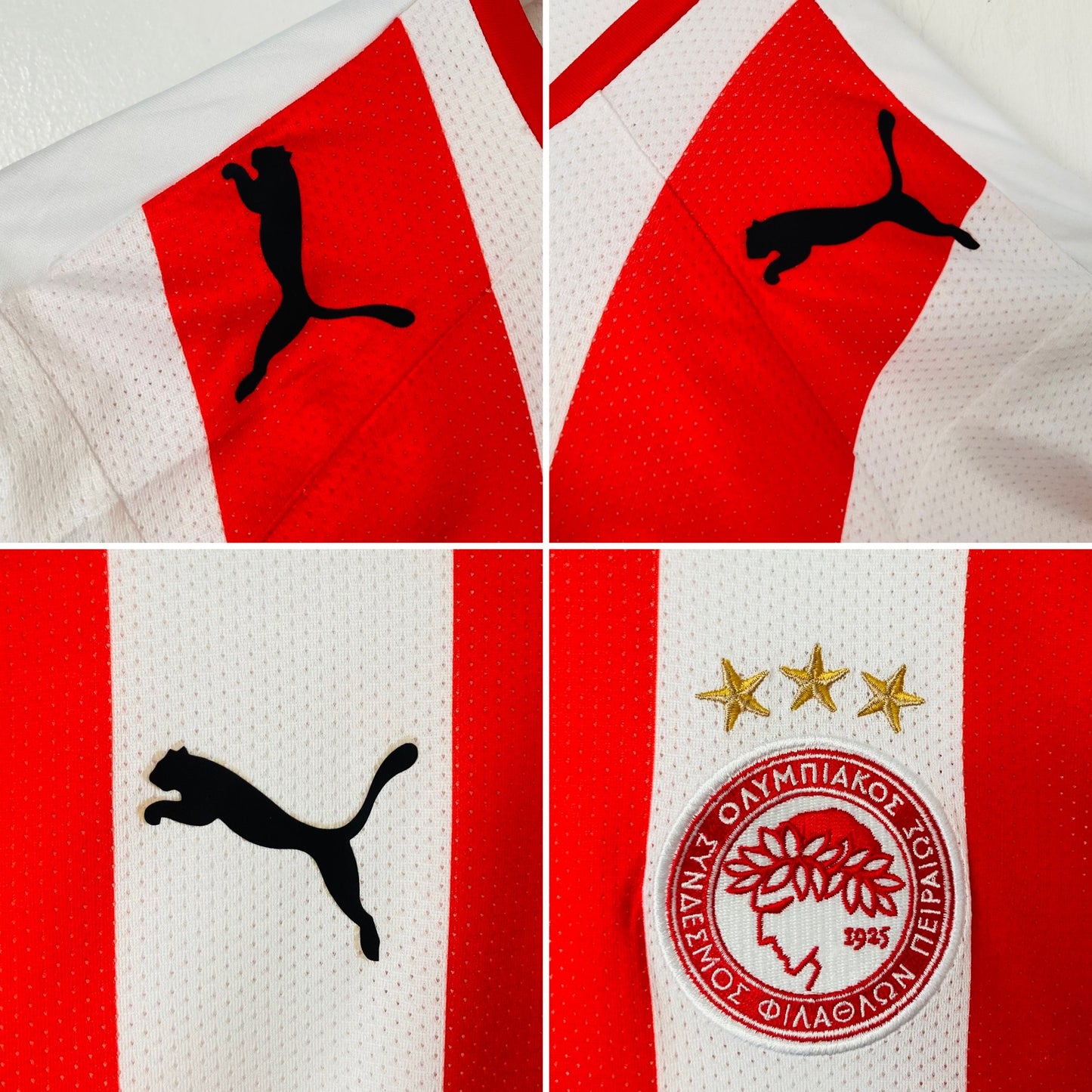 Olympiakos home football shirt 2008/09 Derbyshire Medium