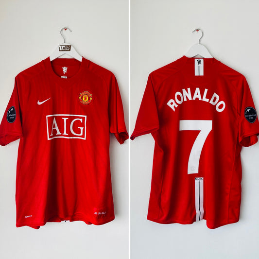 Manchester United home football shirt 2008/09 CR7 Medium