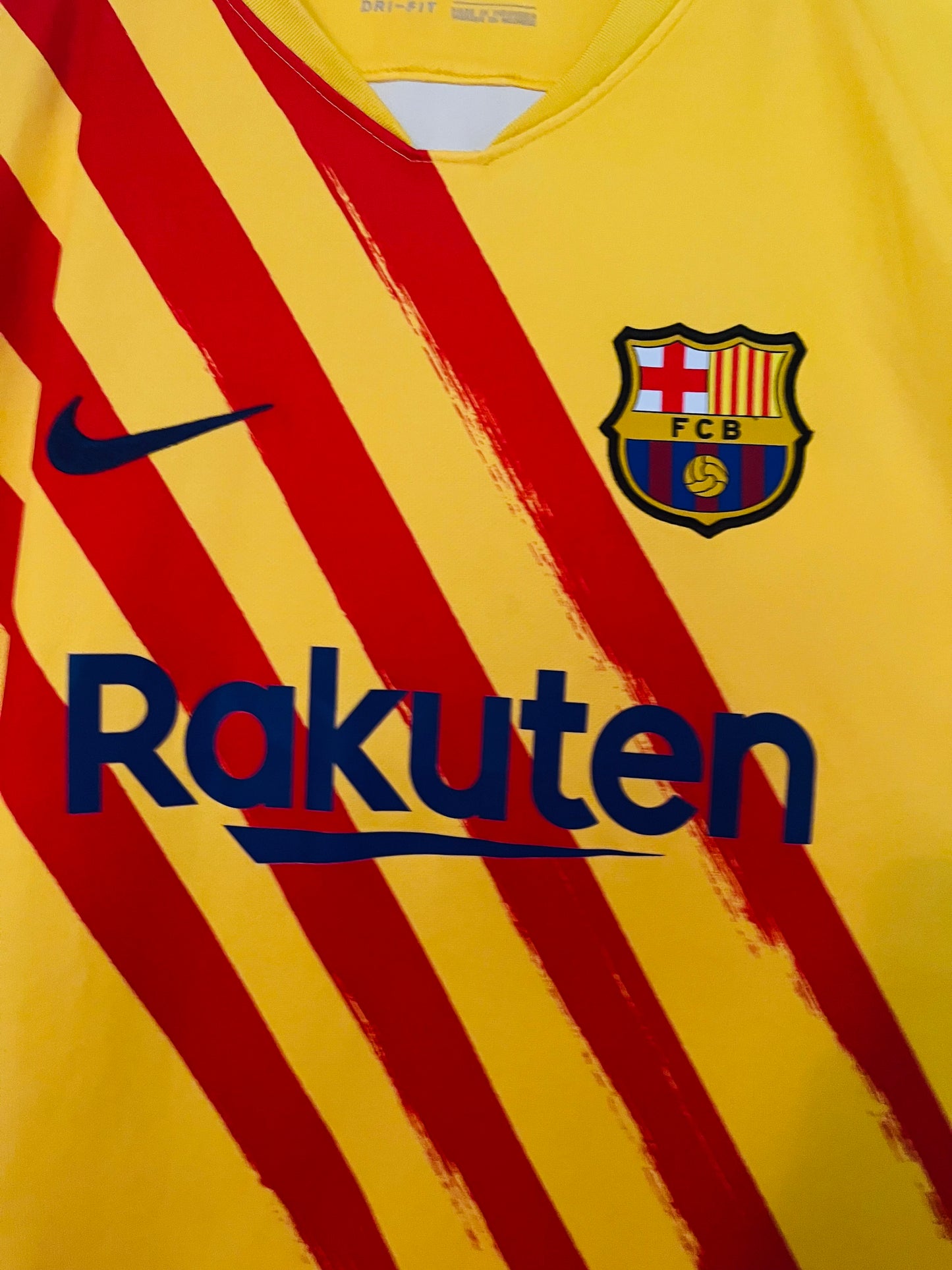 Barcelona Fourth Senyera football shirt 2019/20 Messi XXL