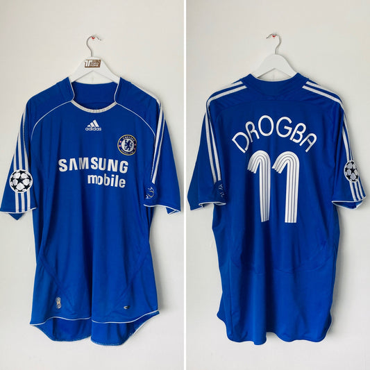 Chelsea home football shirt 2007/07 Drogba XXL