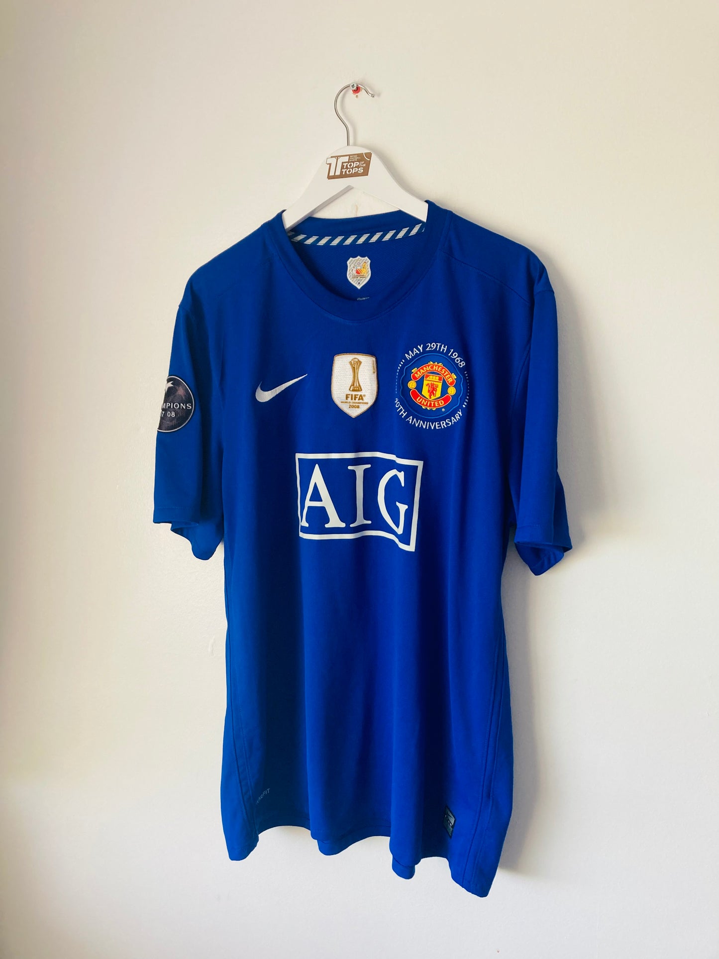 Manchester United third football shirt 2008/09 Vidic XXL