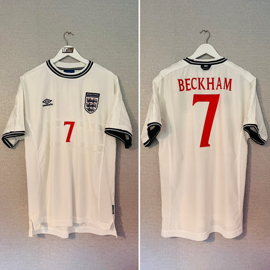 England home football shirt 1999/2000 Beckham XL