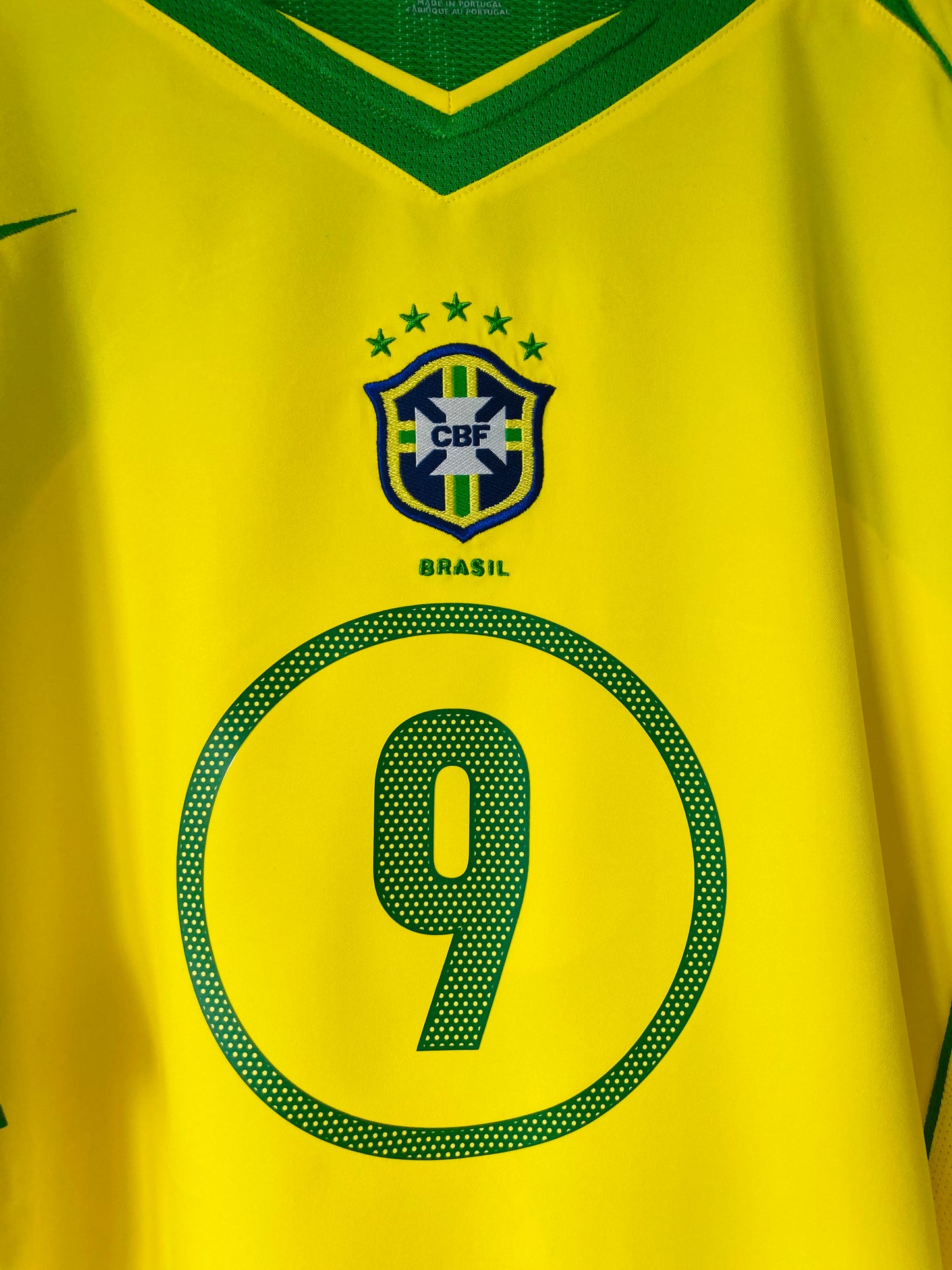 Brazil home football shirt 2004/06 R9 XL