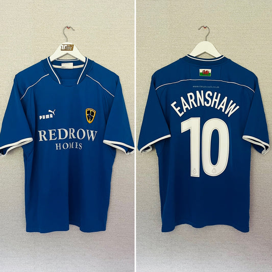 Cardiff City home football shirt 2003/04 Earnshaw Medium