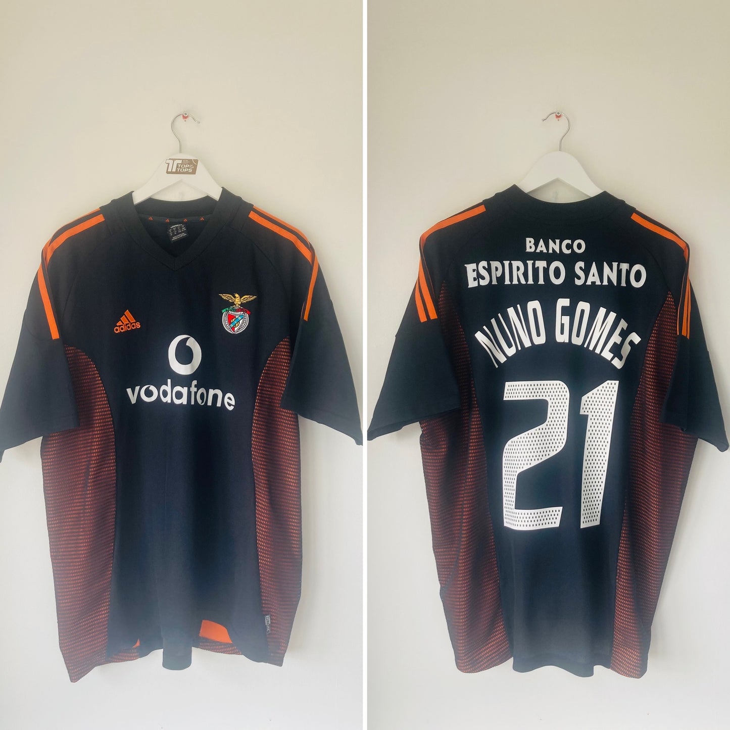 Benfica away football shirt 2002/03 Nuno Gomes XL