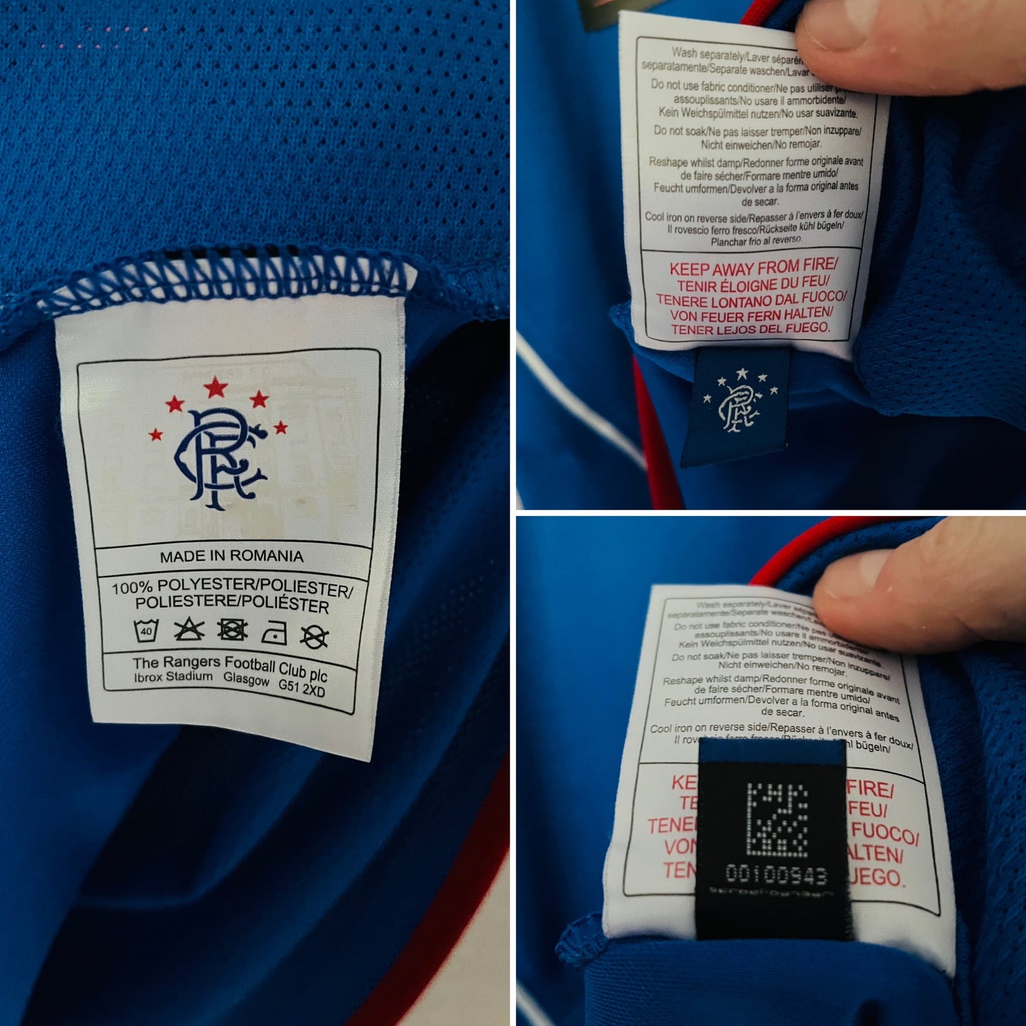 Glasgow Rangers home football shirt 2005/06 Ricksen Medium