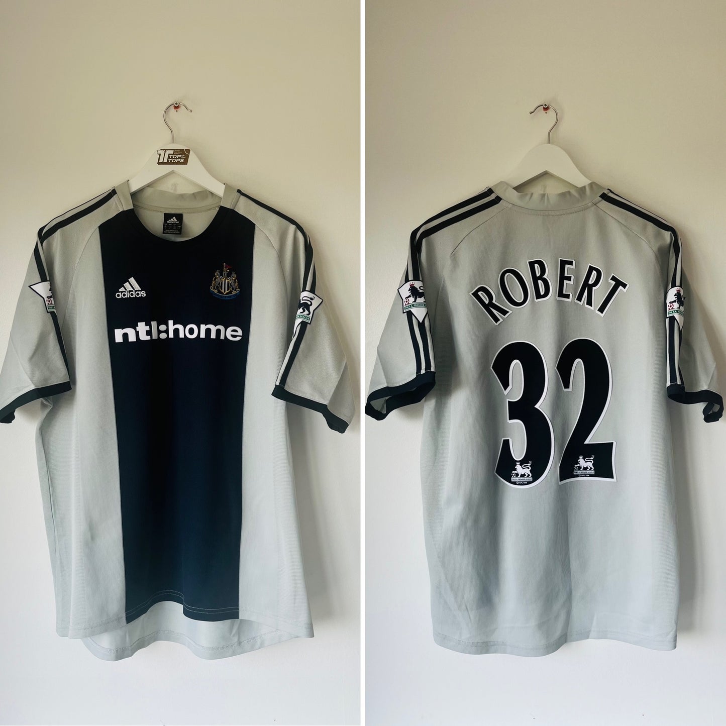Newcastle United away football shirt 2002/03 Robert Large