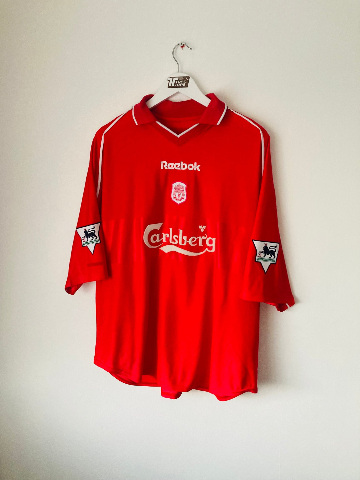 Liverpool home football shirt 2000/02 Fowler XL