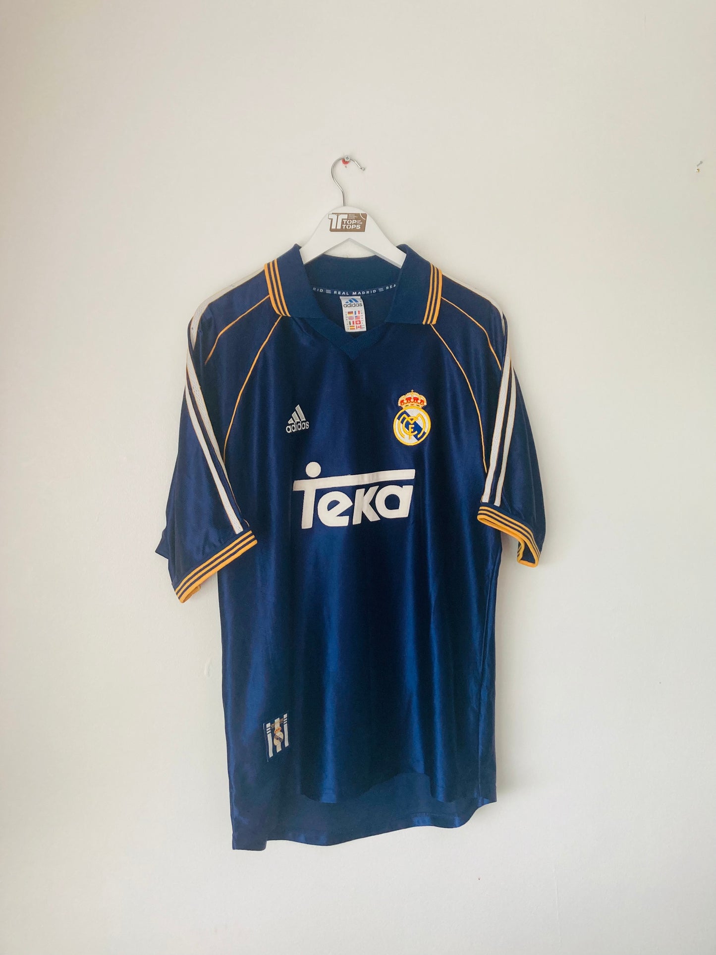 Real Madrid away football shirt 1998/99 Carlos Medium