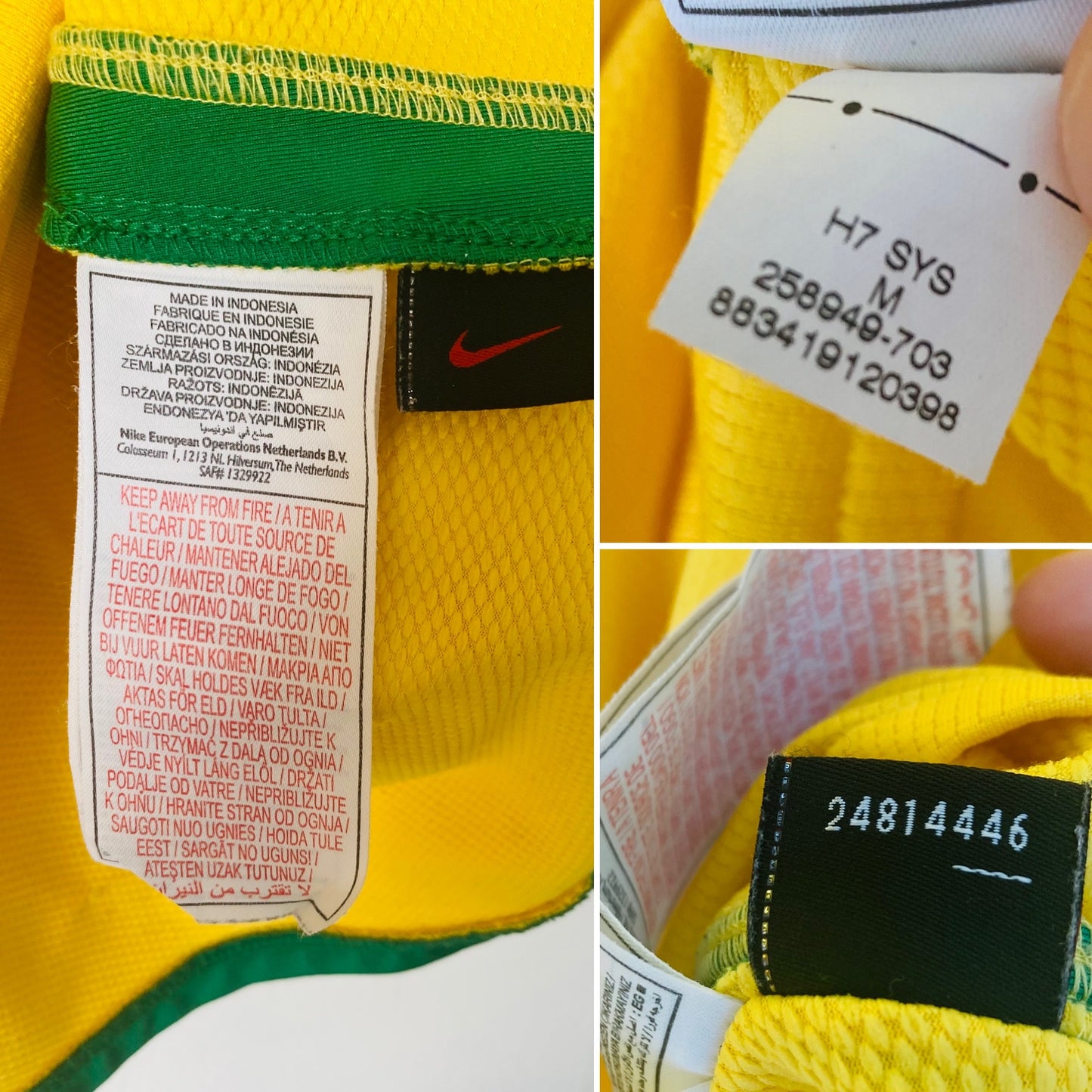 Brazil home football shirt 2008/10 Ronaldinho Medium