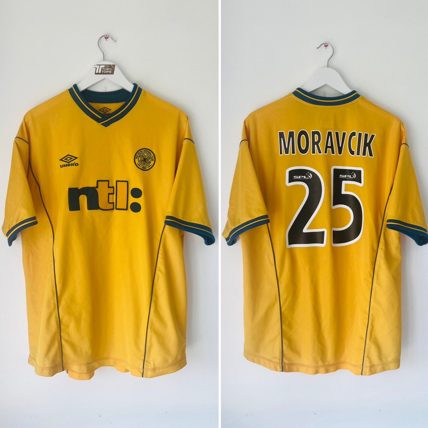 Glasgow Celtic away football shirt 2000/01 Moravcik XL