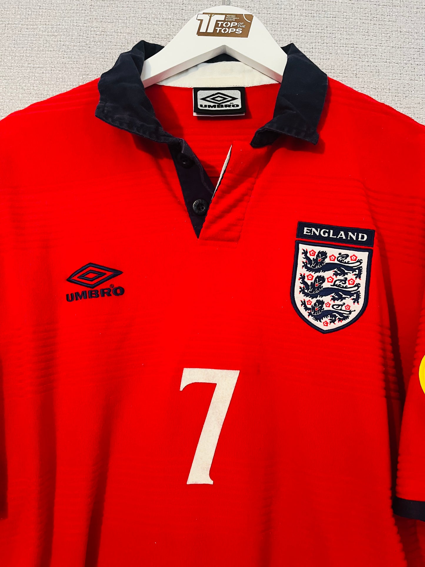 England away football shirt     Euro 2000 Beckham Large