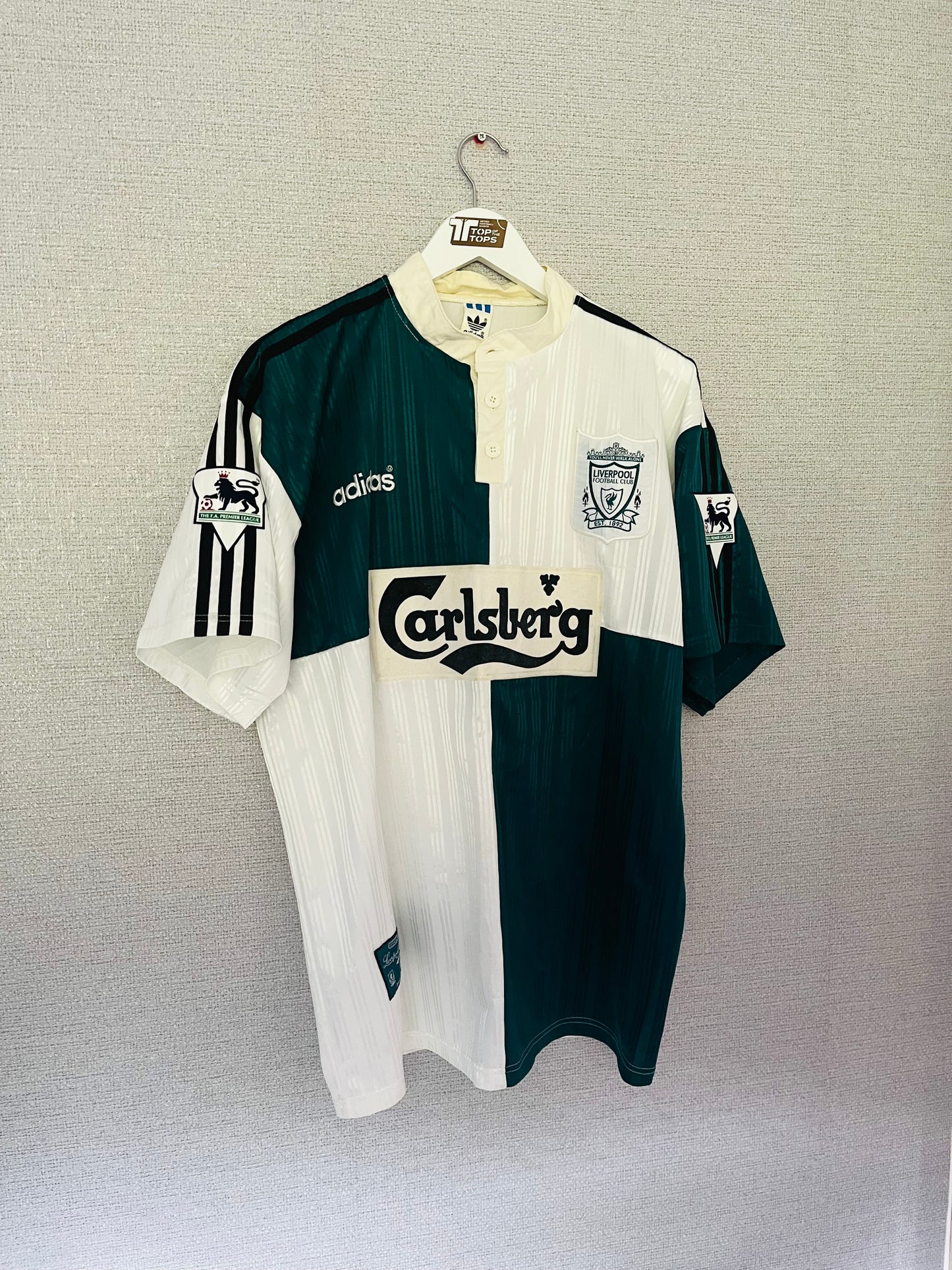 Liverpool away football shirt 1995/96 Fowler XL