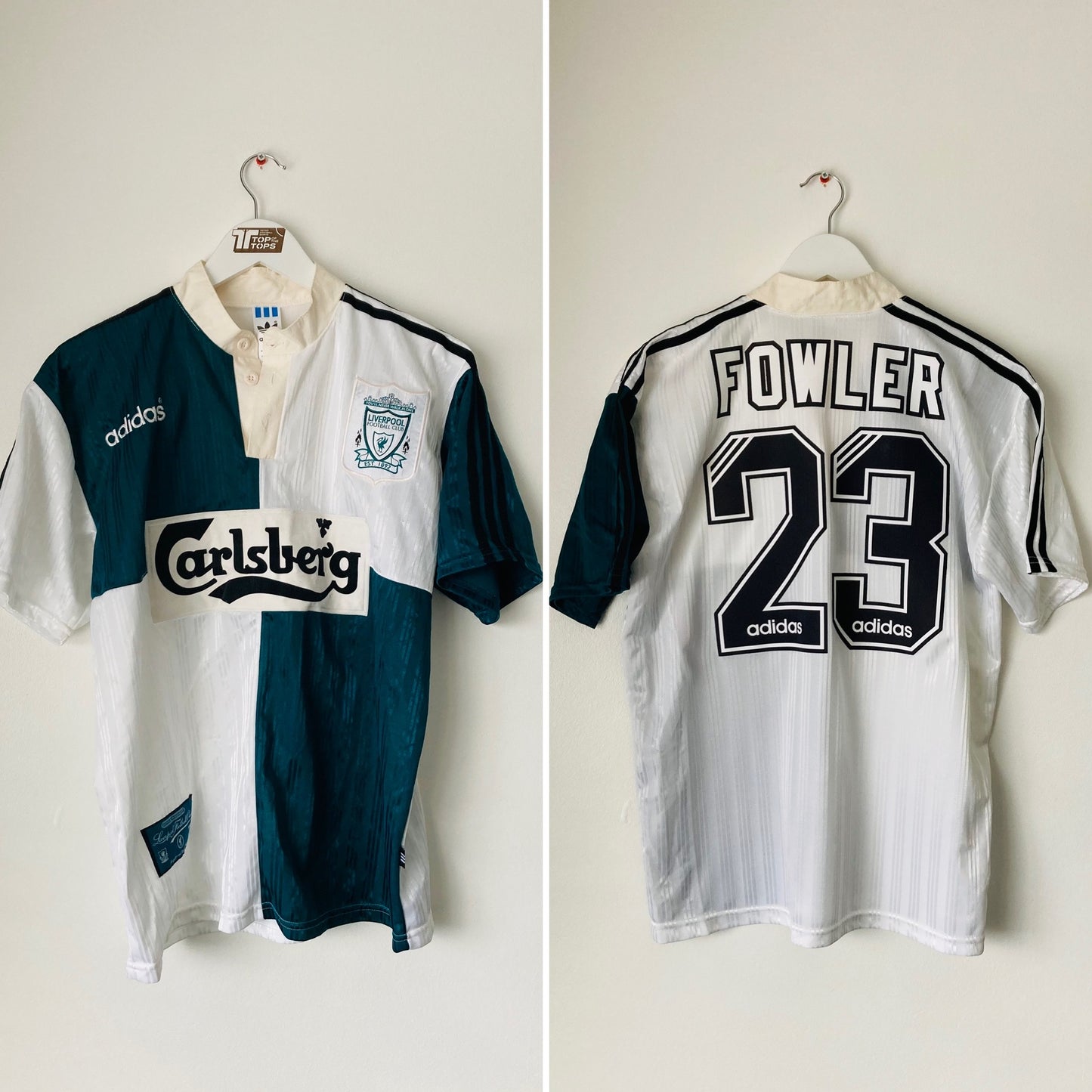Liverpool away football shirt 1995/96 Fowler Medium
