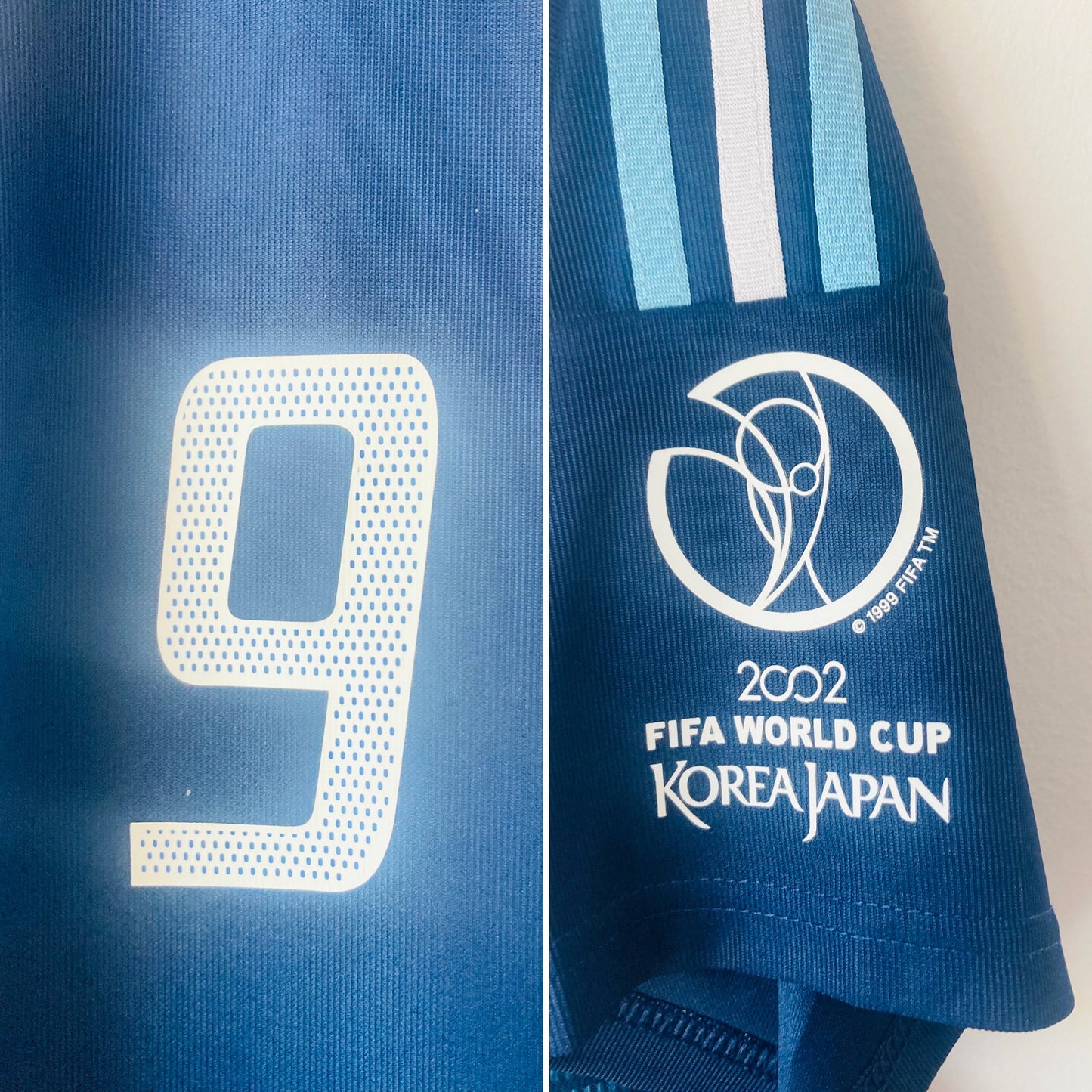 Argentina away football shirt W/C 2002 Batistuta Large