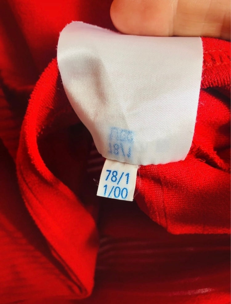 England away football shirt Beckham Med L/S Euro 2000