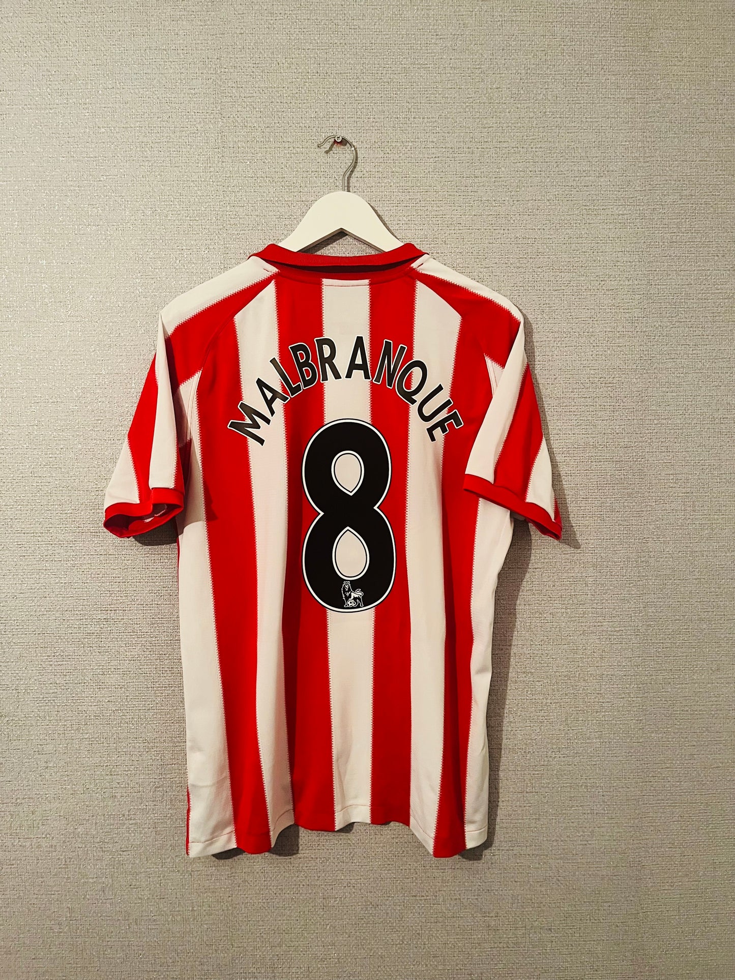 Sunderland home football shirt 2010/11 Malbranque Medium
