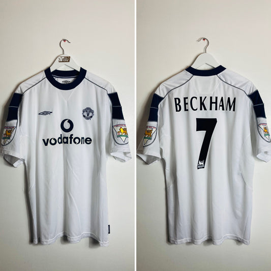 Manchester United away football shirt 2000/01 Beckham XL