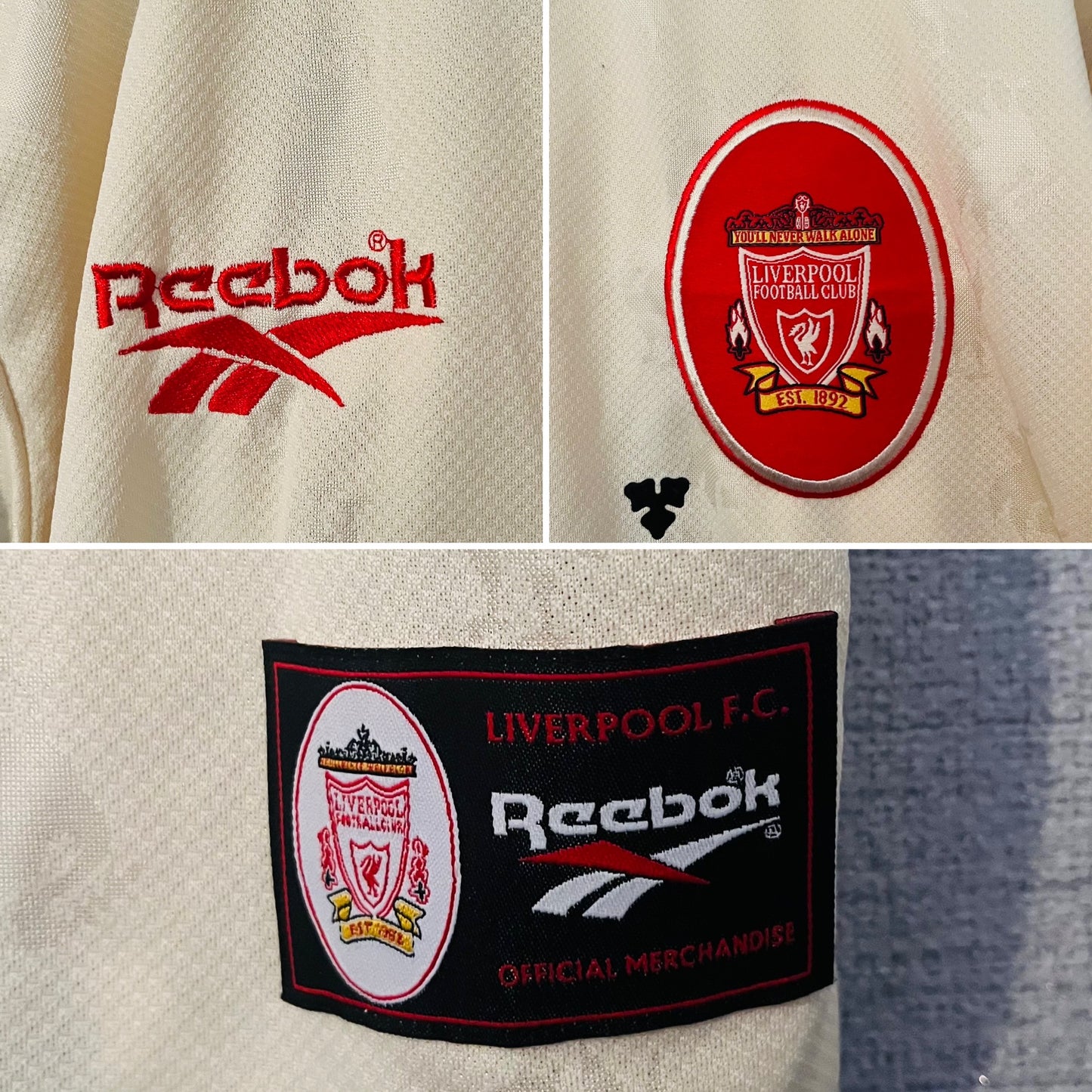 Liverpool away football shirt 1996/97 Fowler Medium