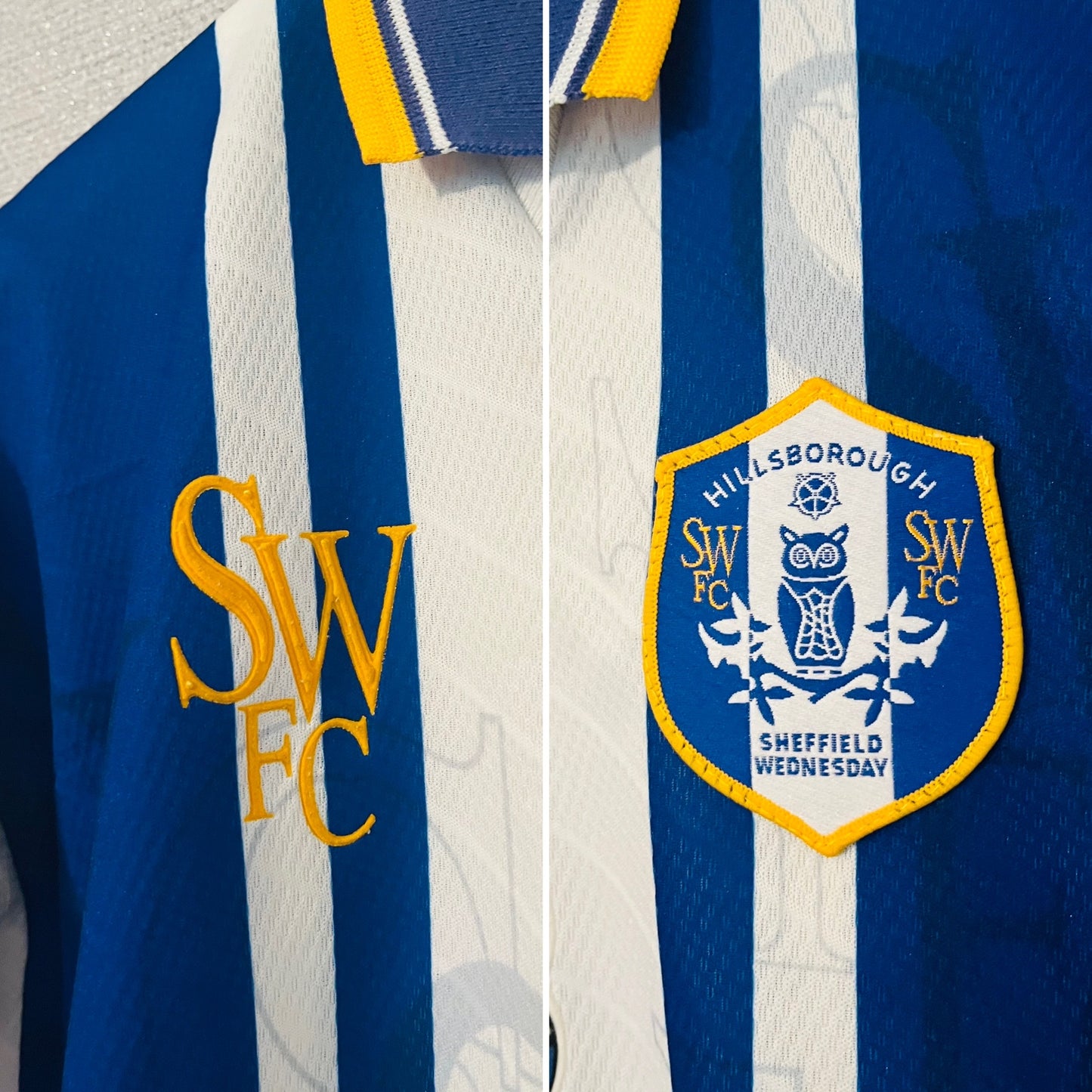 Sheffield Wednesday home football shirt 1995/97 Hirst Medium