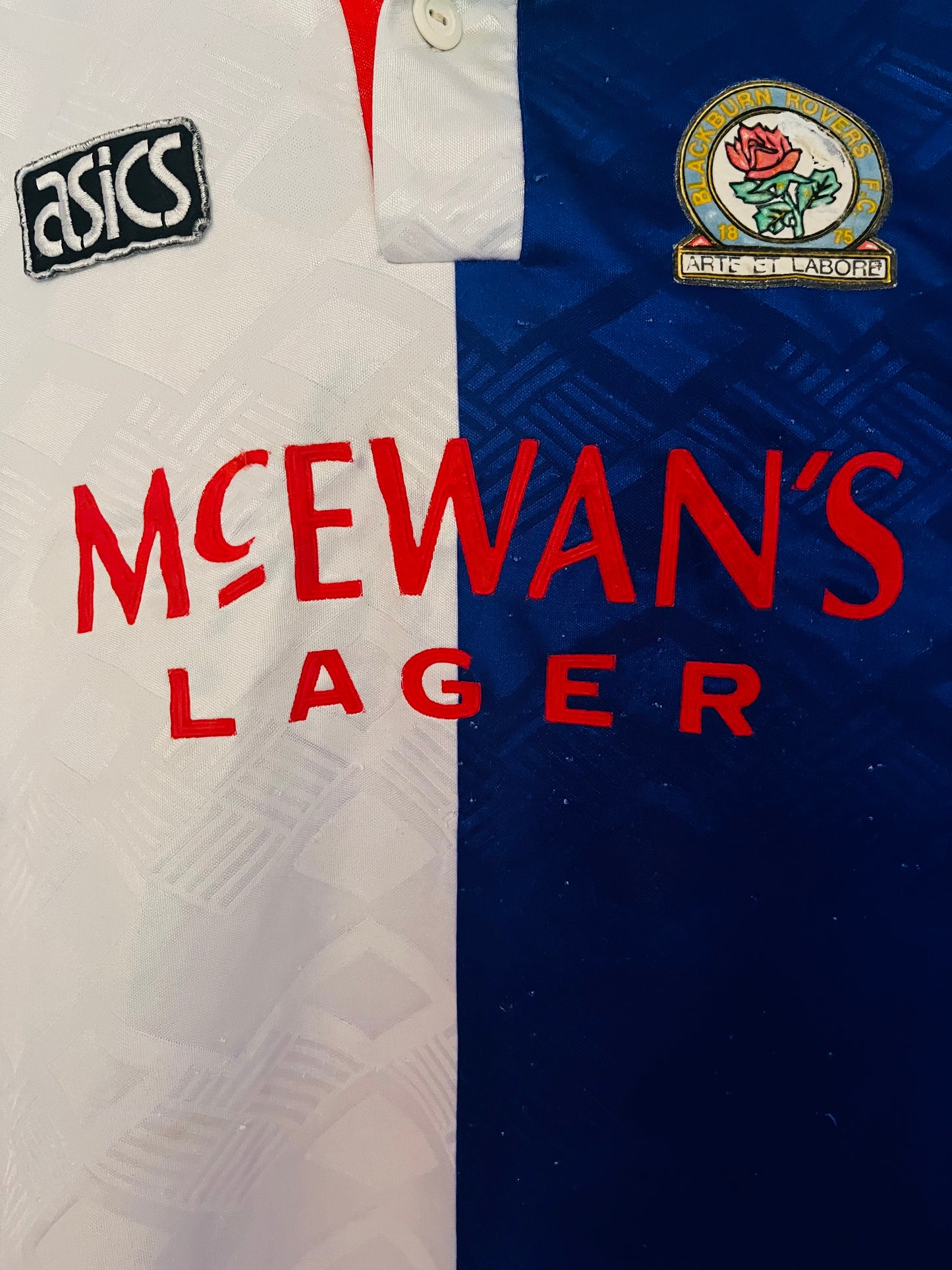 Blackburn Rovers home football shirt 1992/94 Shearer Large