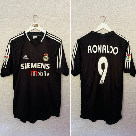 Real Madrid away football shirt 2004/05 R9 Large