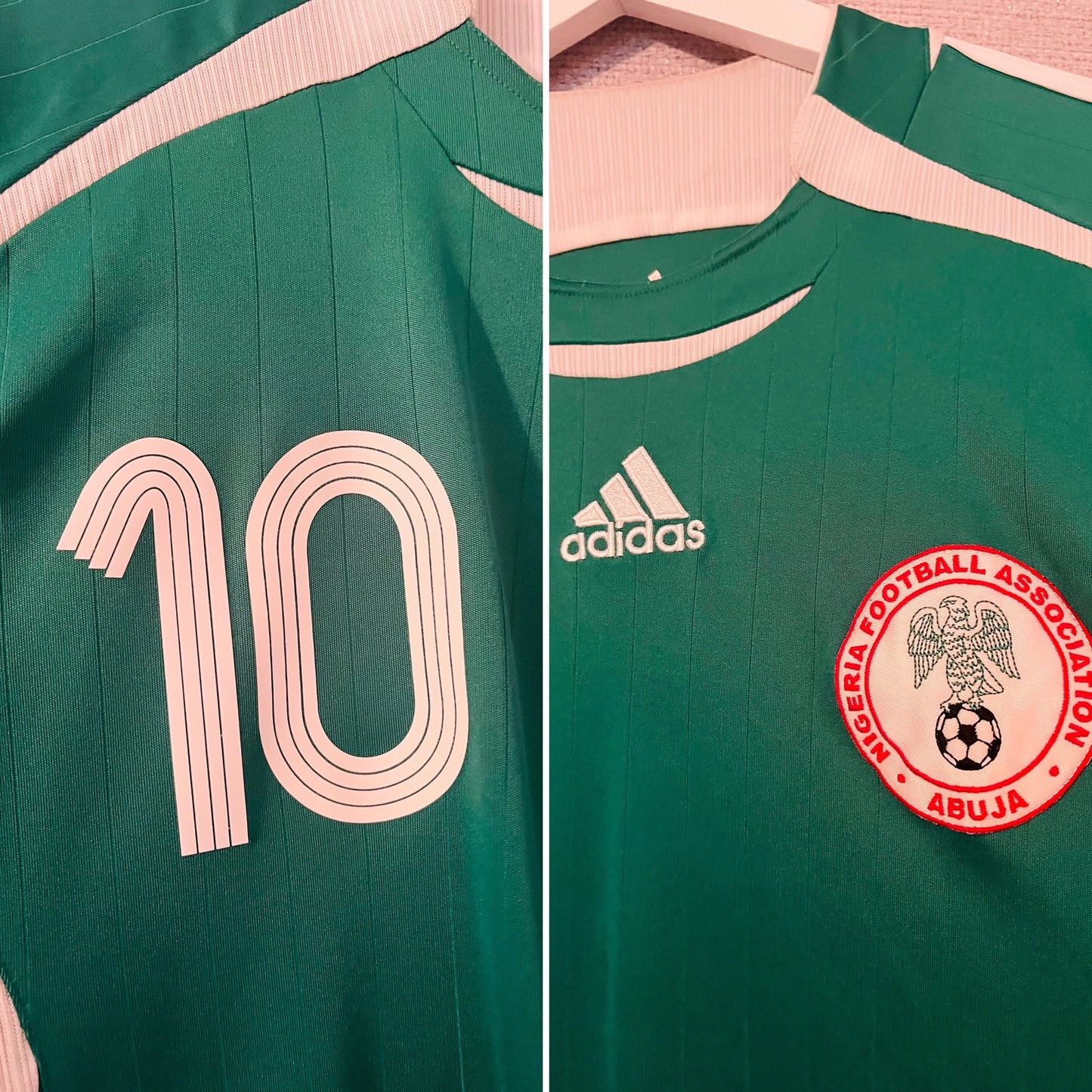 Nigeria home football shirt 2005/07 Okocha XL