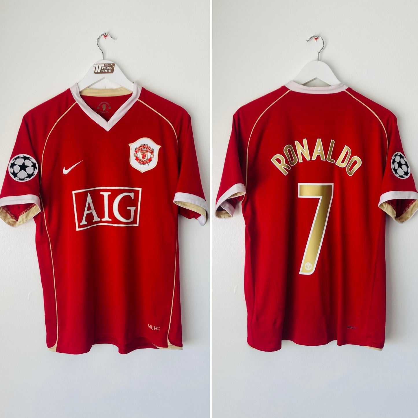 Manchester United home football shirt 2006/07 CR7 Medium