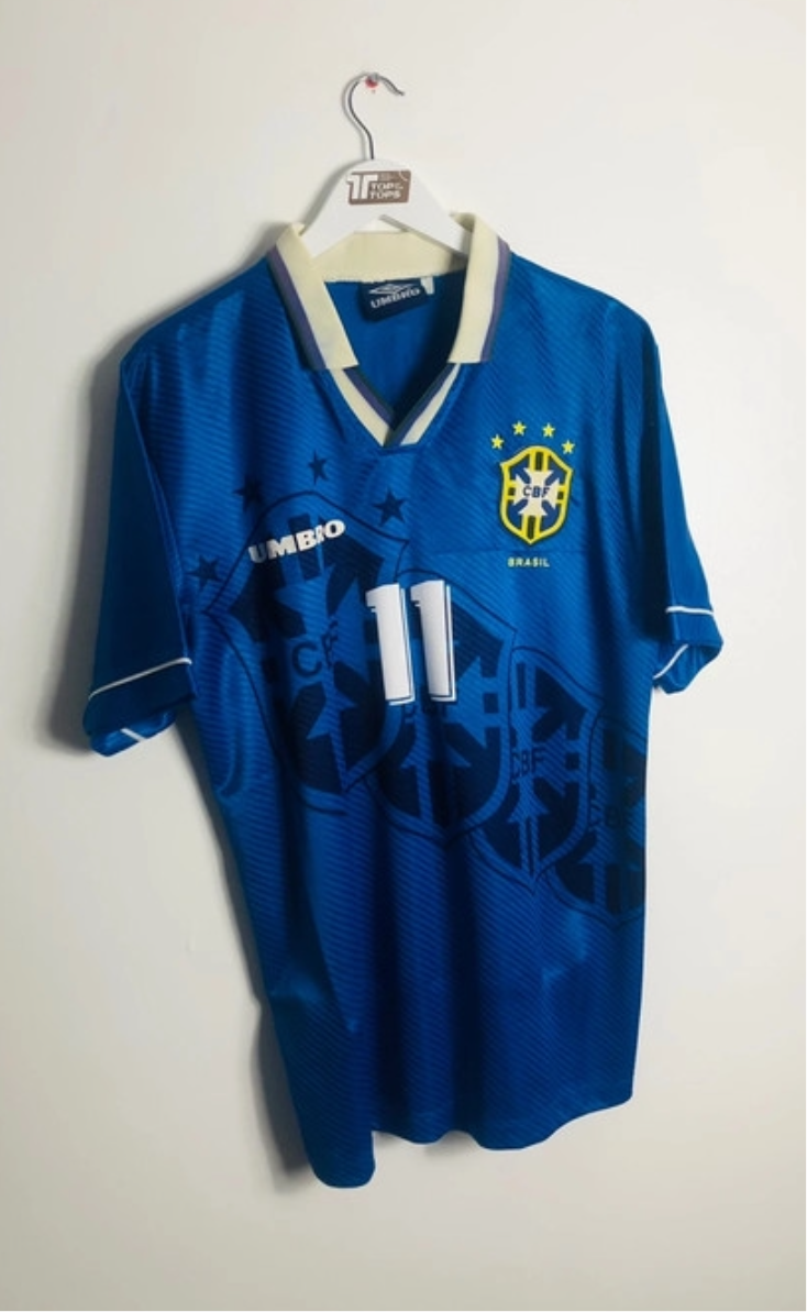 Brazil away football shirt Romario