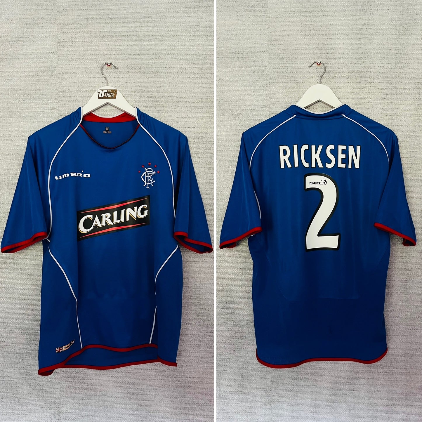 Glasgow Rangers home football shirt 2005/06 Ricksen Medium
